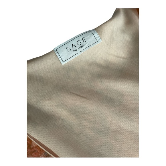 SAGE the label monarch peach wrap dress size L - Picture 6 of 8